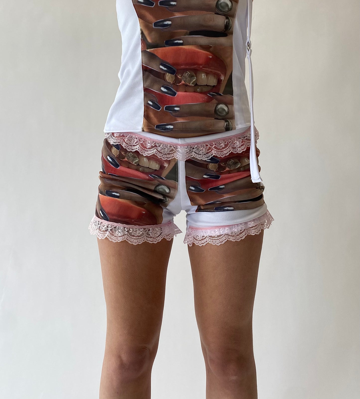 Lace Grill Mini Shorts