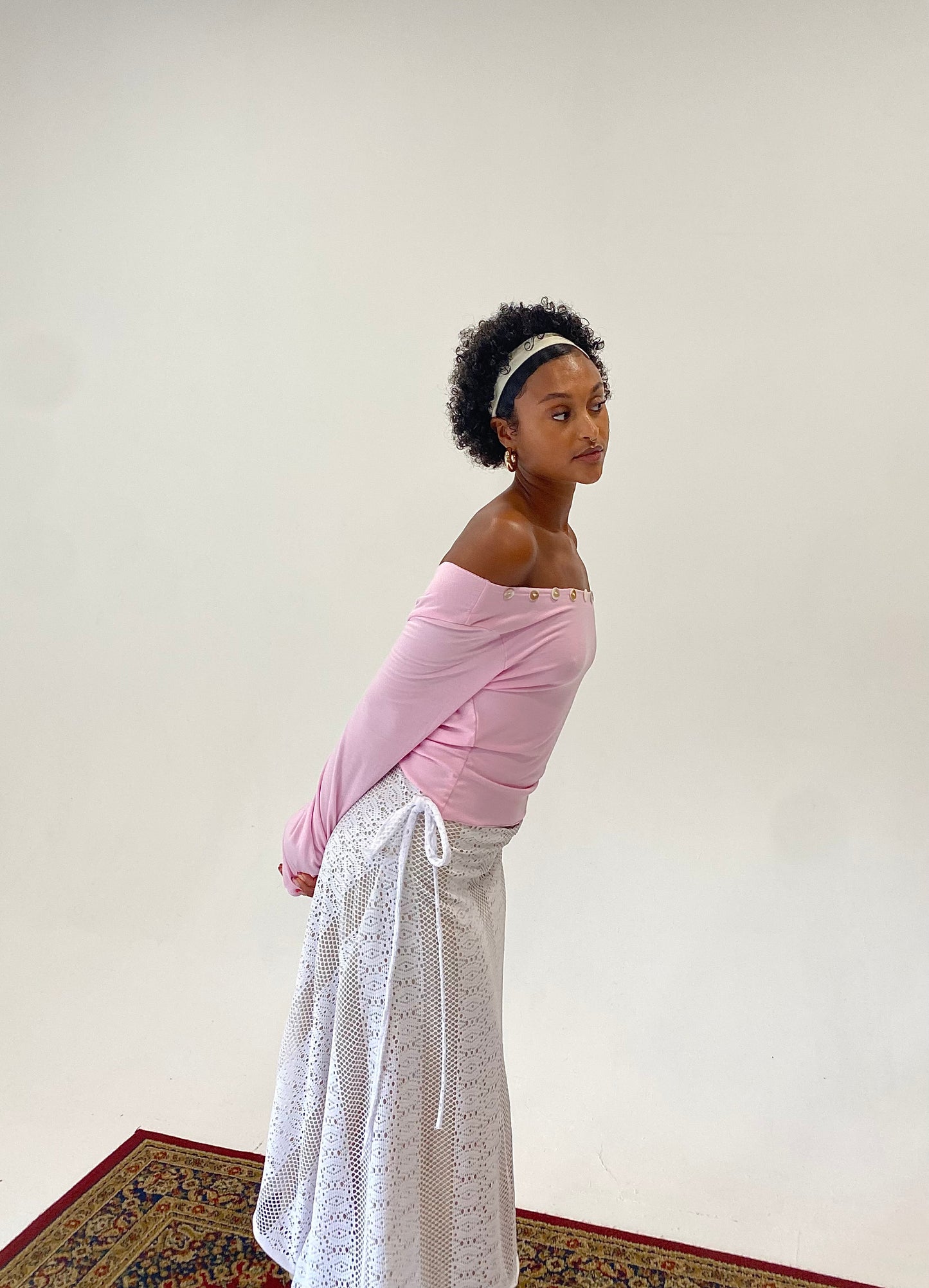 Blush Button Top