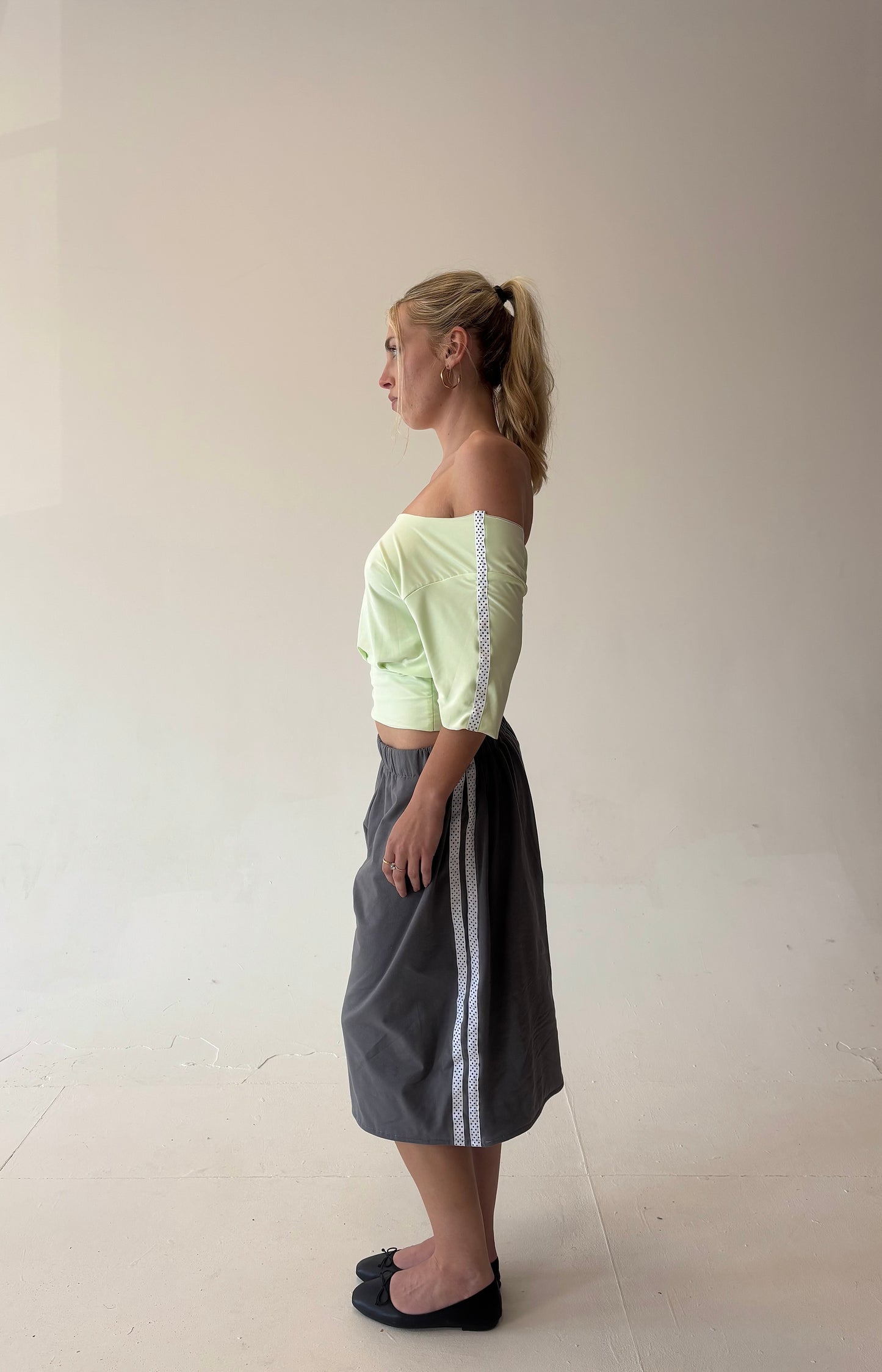 Mint Polka Top
