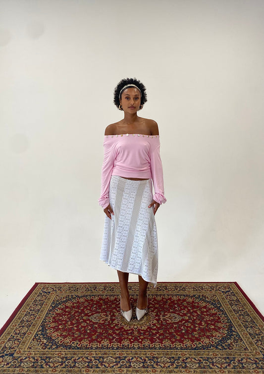 Blush Button Top