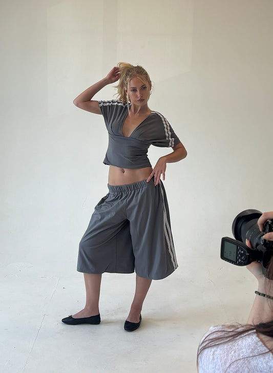 Luna Slate Jorts