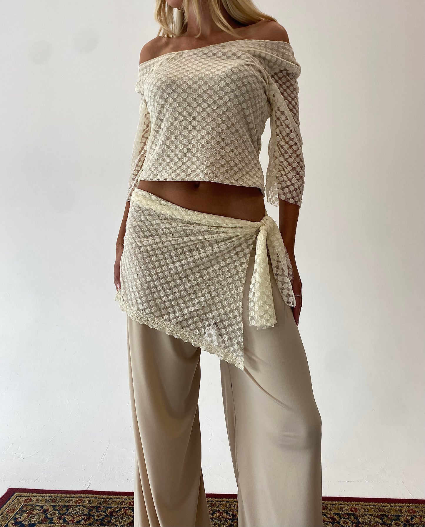 Clara Wide Leg Polka Dot Trousers