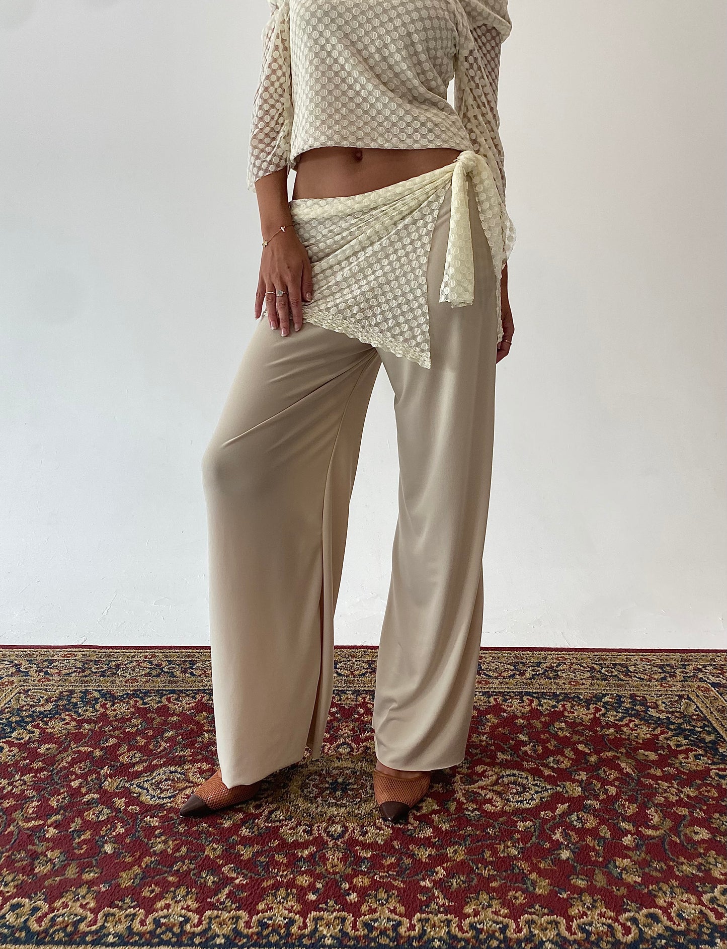 Clara Wide Leg Polka Dot Trousers
